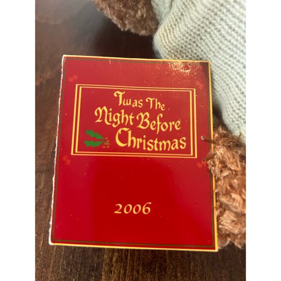 ⭐️ Vintage Avon Bear 06 Twas The Night Before Christmas Plush Reindeer Slippers - Picture 7 of 8